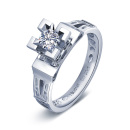 埃菲尔铁塔钻戒女18K求婚结婚钻石戒指